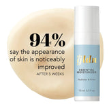 light blue 15 ml Six Gldn Essential Moisturizer with proven results. 94% say the appearance of skin is noticiable improved